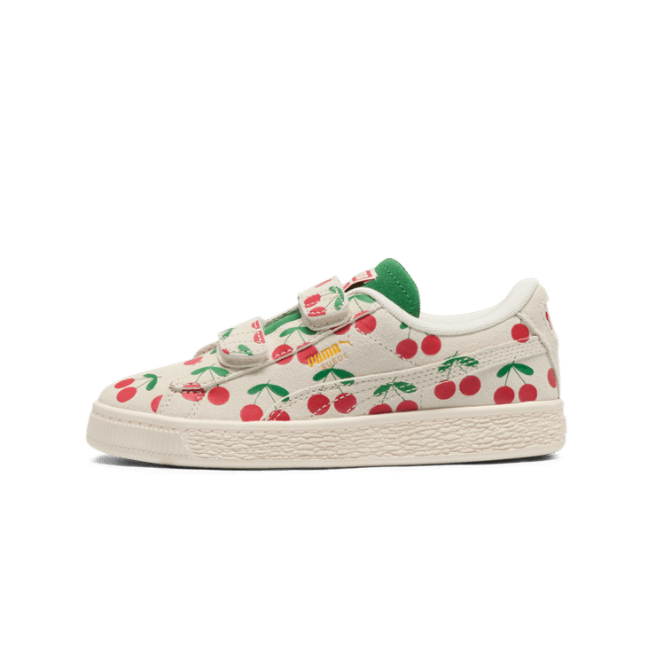 PUMA Suede Classic XXI Bebe De Pino Sneakers in Frosted Ivory/Green (PS) Angle 1
