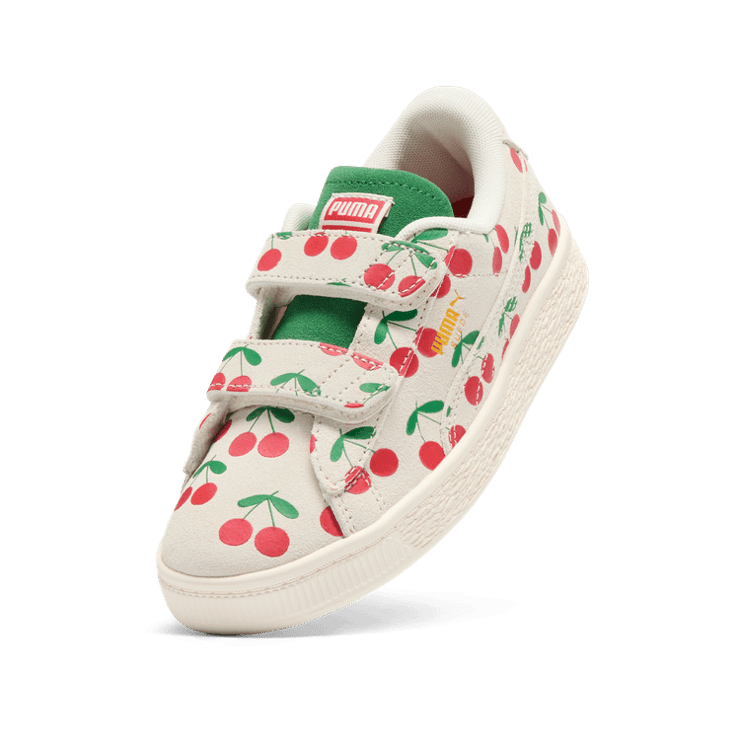 PUMA Suede Classic XXI Bebe De Pino Sneakers in Frosted Ivory/Green (PS) Angle 2