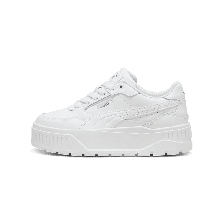 PUMA Karmen II IDOL Sneakers in White/Silver (GS) Angle 1