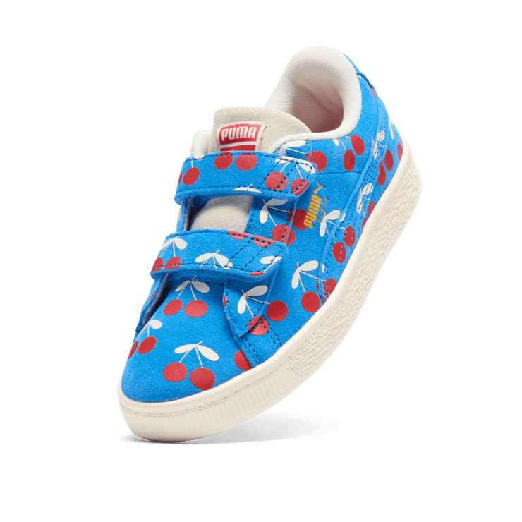 PUMA Suede Classic XXI Bebe De Pino Sneakers in Frosted Ivory/Ignite Blue (PS) Angle 2