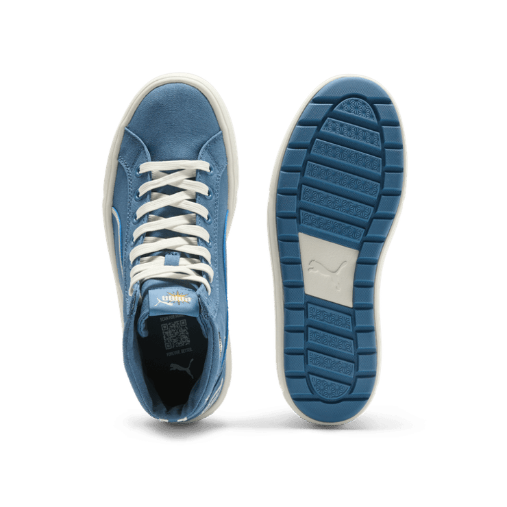 PUMA Kaia 2.0 Mid Novelty Sneakers in Blue Horizon/Frosted Ivory/White Angle 0