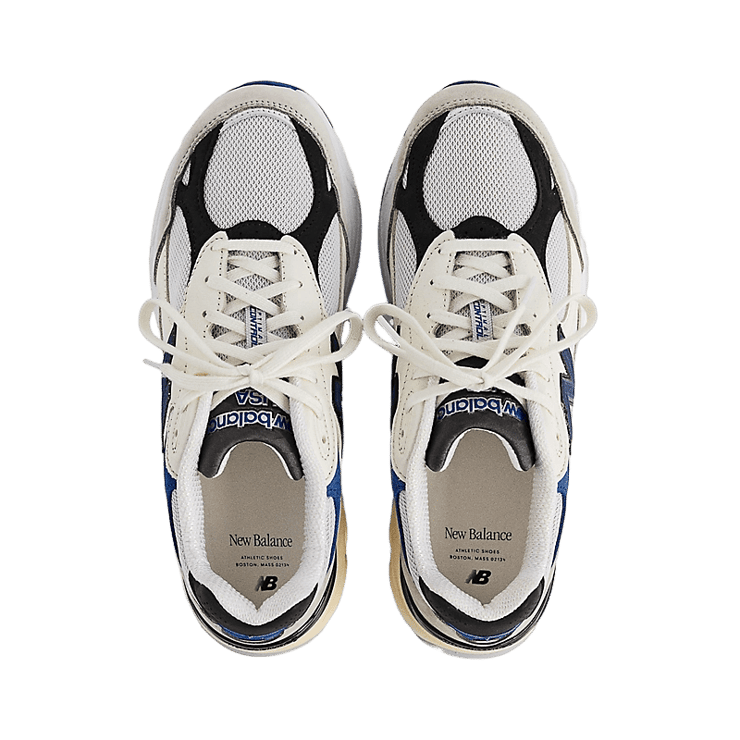 New Balance 990v3 Made in USA by Teddy Santis White Blue Angle 0