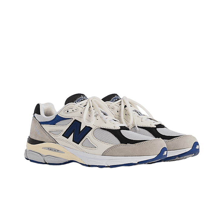 New Balance 990v3 Made in USA by Teddy Santis White Blue Angle 2