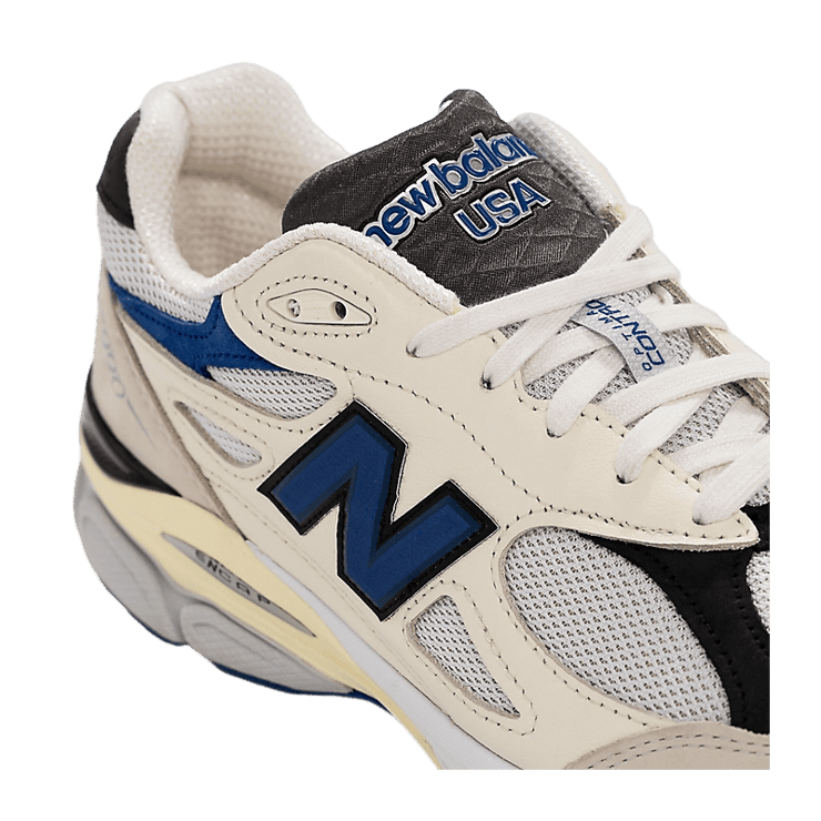 New Balance 990v3 Made in USA by Teddy Santis White Blue Angle 4