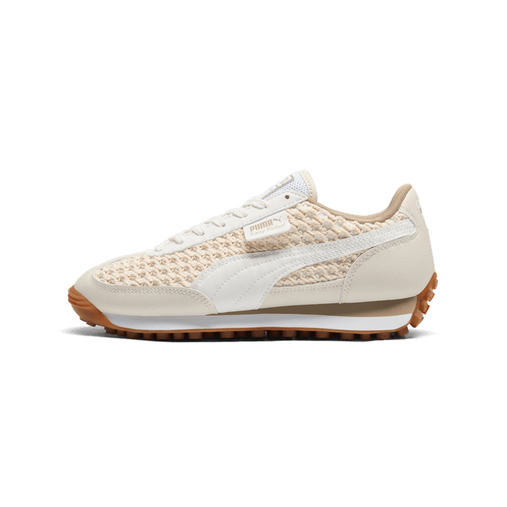 PUMA Easy Rider Knit Sneakers in Warm White/Oak Branch Angle 1