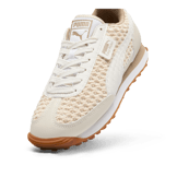 PUMA Easy Rider Knit Sneakers in Warm White/Oak Branch Angle 2