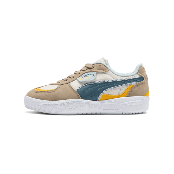PUMA Palmero Lamoda NYC Long Run Sneakers in Oak Branch/Grey Skies/Tangerine Angle 1