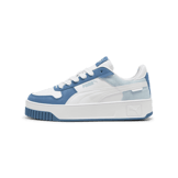 PUMA Carina Street Cord Sneakers in Blue Horizon/White/Frosted Dew (GS) Angle 1