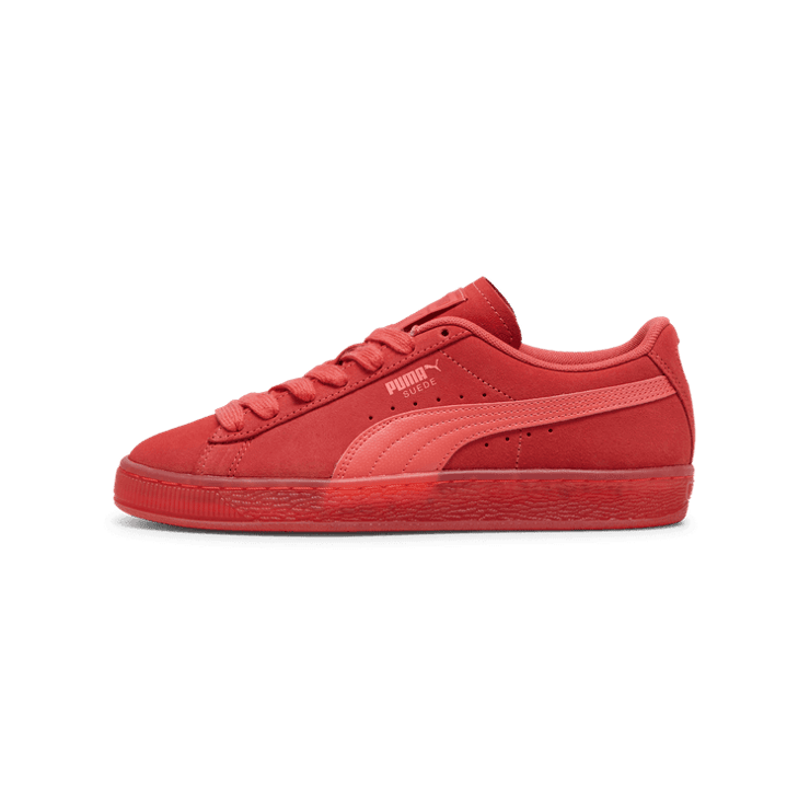 PUMA Suede Classic Translucent Sneakers Women in Tart Cherry/Salmon Angle 1