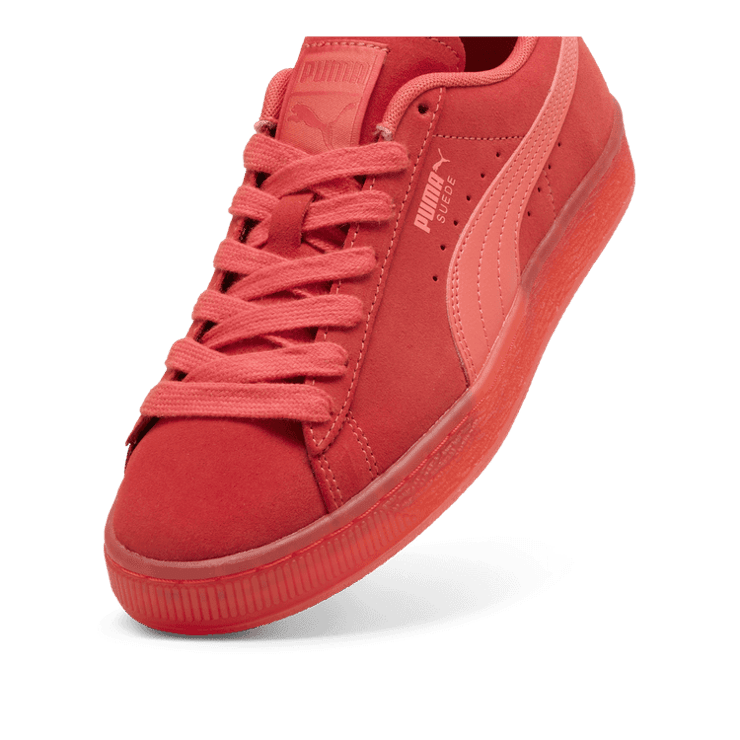 PUMA Suede Classic Translucent Sneakers Women in Tart Cherry/Salmon Angle 2