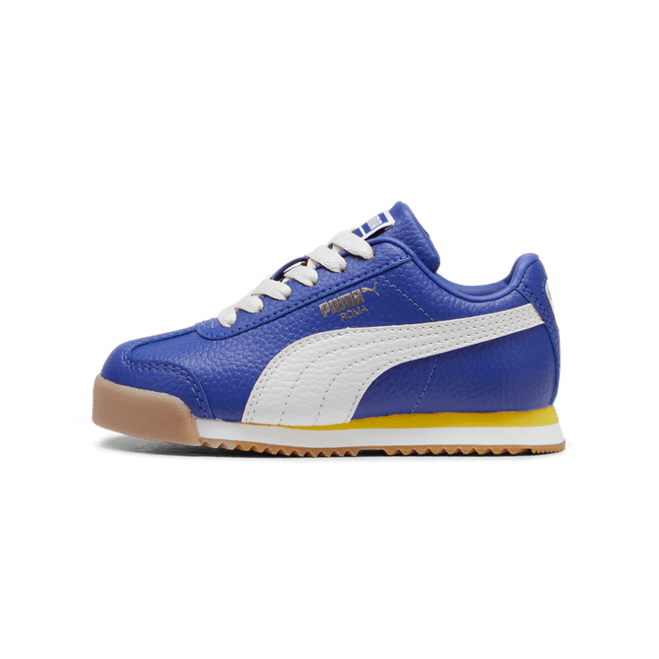 PUMA Roma 24 Standard Sneakers in Lapis Lazuli/Fresh Pear (GS) Angle 1