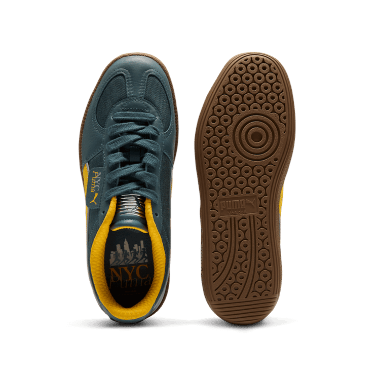 PUMA Palermo NYC Long Run Cordura Sneakers in Grey Skies/Tangerine/Silver Angle 0