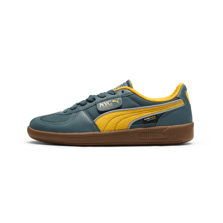 PUMA Palermo NYC Long Run Cordura Sneakers in Grey Skies/Tangerine/Silver Angle 1