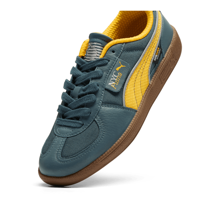 PUMA Palermo NYC Long Run Cordura Sneakers in Grey Skies/Tangerine/Silver Angle 2