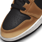 Jordan 1 Mid SE Glitter Black Metallic Gold (GS) Angle 4