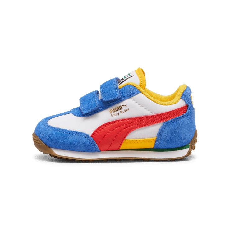 PUMA Easy Rider s' Sneakers in White/Red (TD) Angle 1