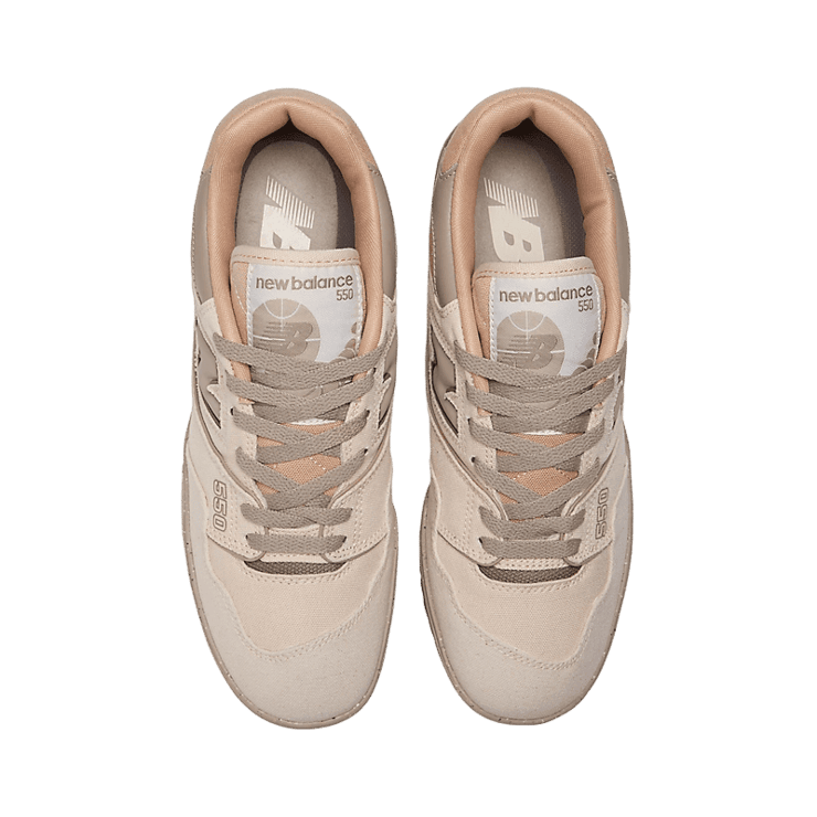 New Balance 550 Canvas Cream Olive Angle 1