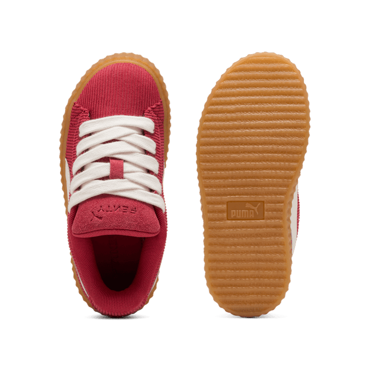 FENTY x PUMA Creeper Phatty In Session s' Sneakers in Club Red/Warm White/Gum (TD) Angle 0