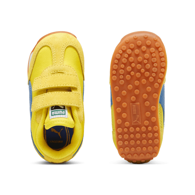 PUMA Easy Rider Vintage s' Sneakers in Speed Yellow/Bluemazing/Gold (TD) Angle 0