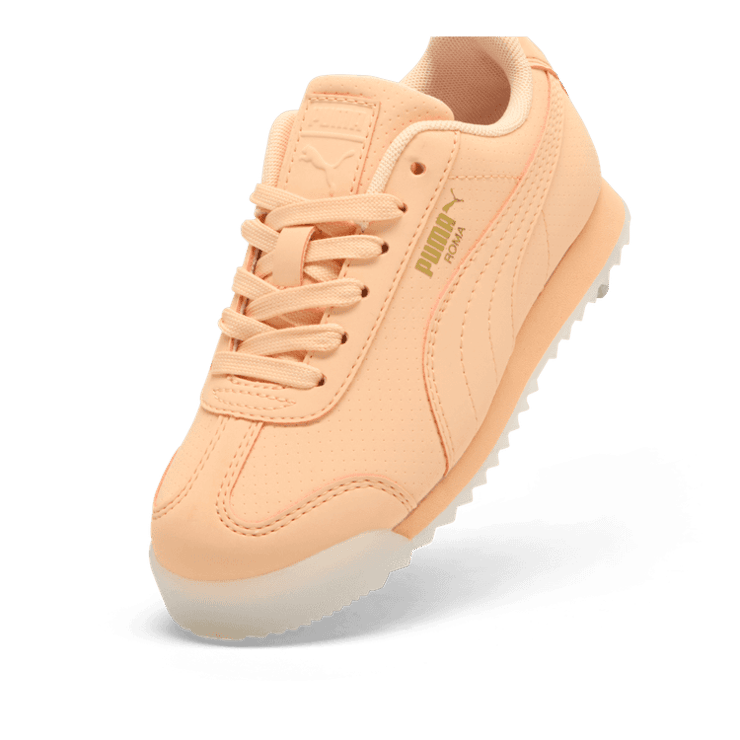 PUMA Roma Reversed Mist Sneakers in Peach Fizz/Icy Blue (PS) Angle 2