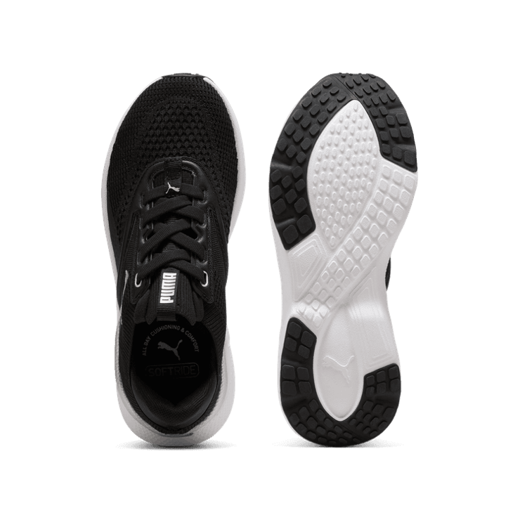 PUMA SOFTRIDE Mayve in Black/White (GS) Angle 0