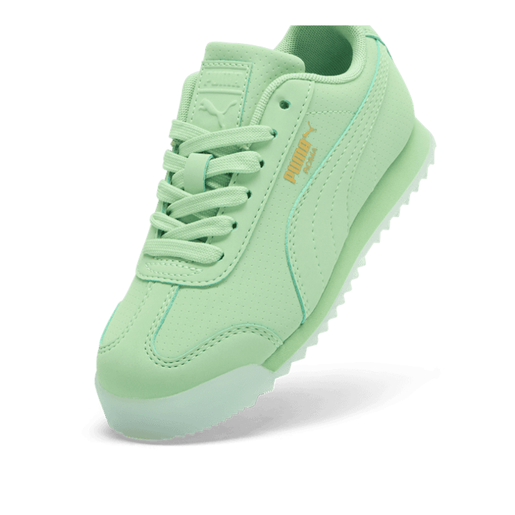 PUMA Roma Reversed Mist Sneakers in Pure Green/Icy Blue (PS) Angle 2