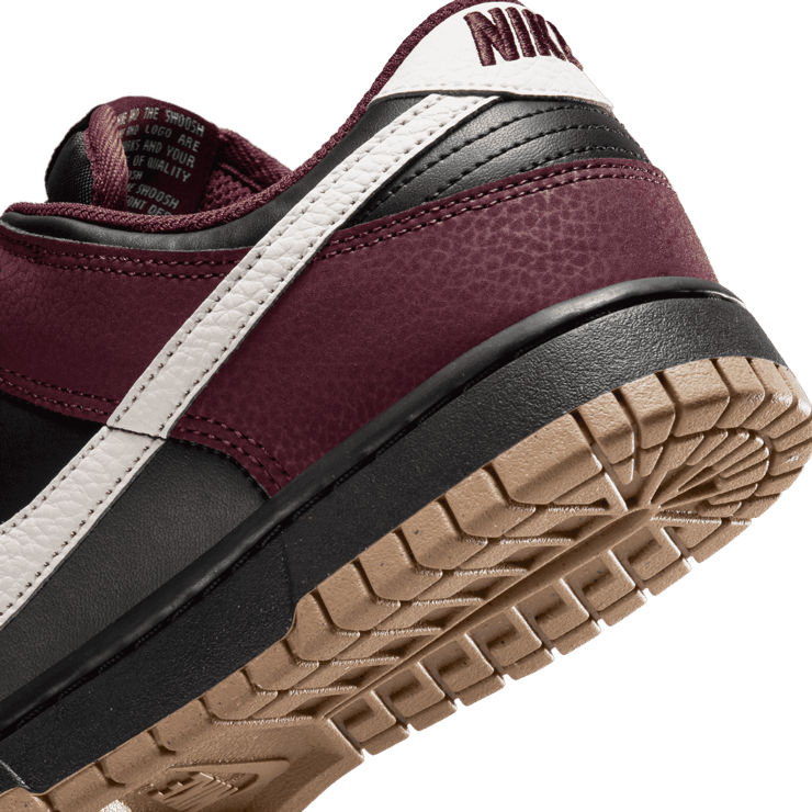 Nike Dunk Low NN Burgundy Crush Black (W) Angle 5