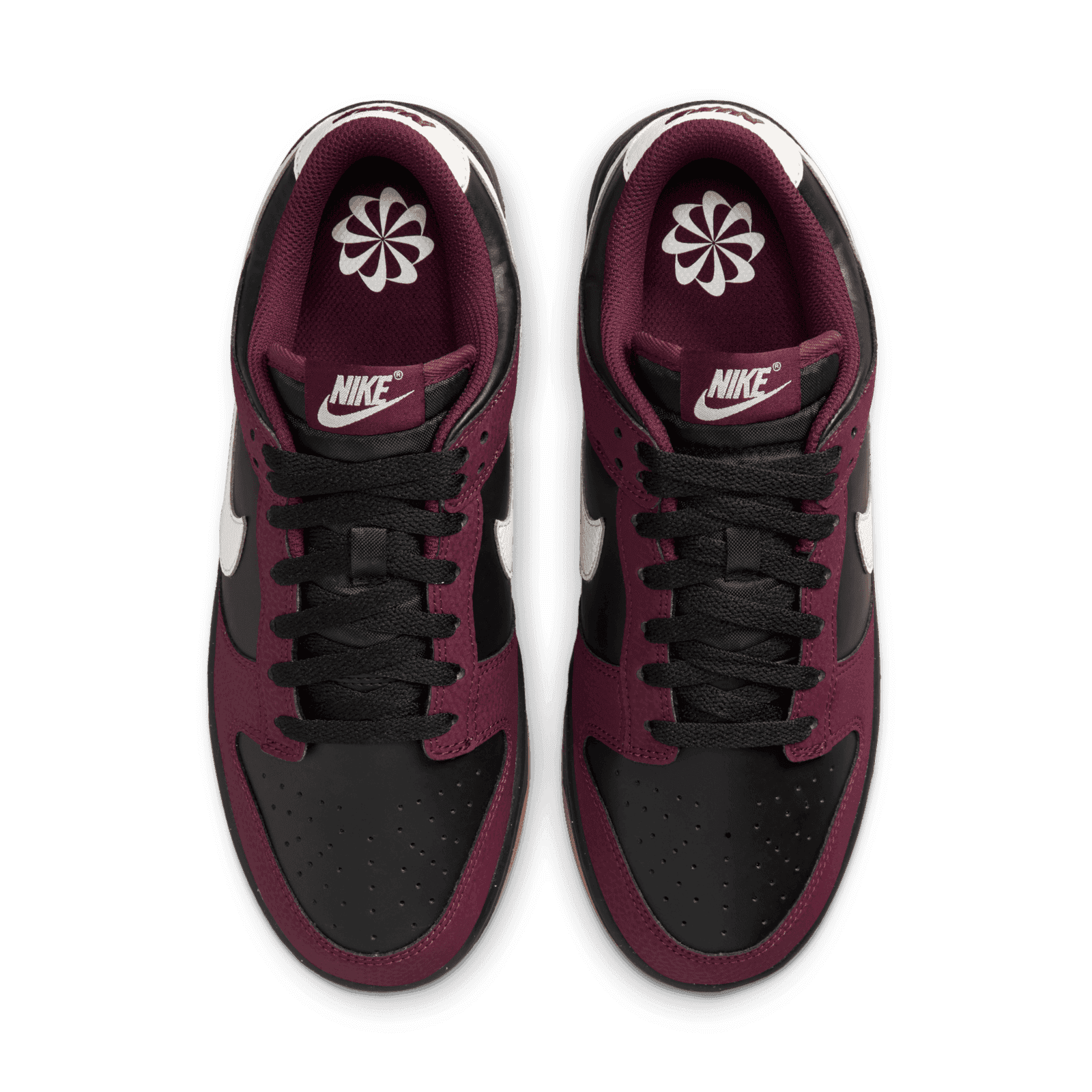 black and maroon nikes