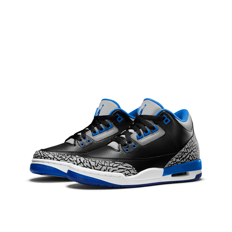 Jordan 3 Retro Sport Blue (GS) Angle 2