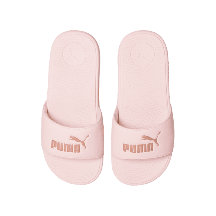 PUMA Cool Cat 2.0 Slides in Cloud Pink/Rose Gold Angle 2