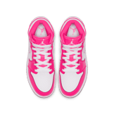 Jordan 1 Mid Hyper Pink White (GS) Angle 1