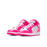 Jordan 1 Mid Hyper Pink White (GS) Angle 2