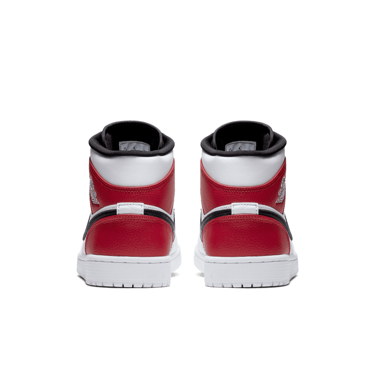 Jordan 1 Mid White Black Gym Red Angle 3