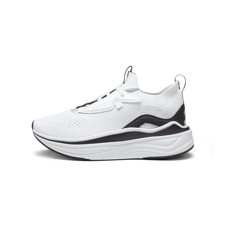 PUMA Softride Stakd in White/Black/Silver Angle 1