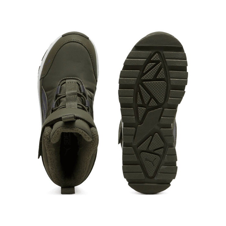 PUMA Evolve Puretex ' Boots in Dark Olive/Galactic Grey/White (GS) Angle 0