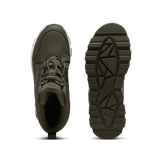 PUMA Evolve Puretex Boots in Dark Olive/Galactic Grey/White (GS) Angle 0