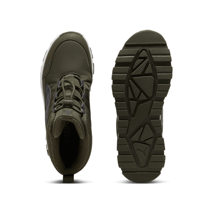 PUMA Evolve Puretex Boots in Dark Olive/Galactic Grey/White (GS) Angle 0