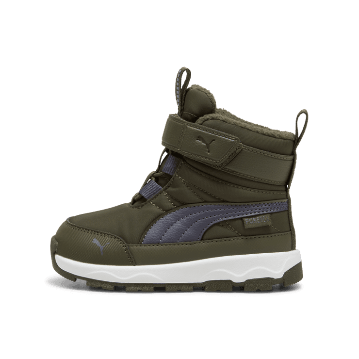 PUMA Evolve s' Boots in Dark Olive/Galactic Grey/White (TD) Angle 1