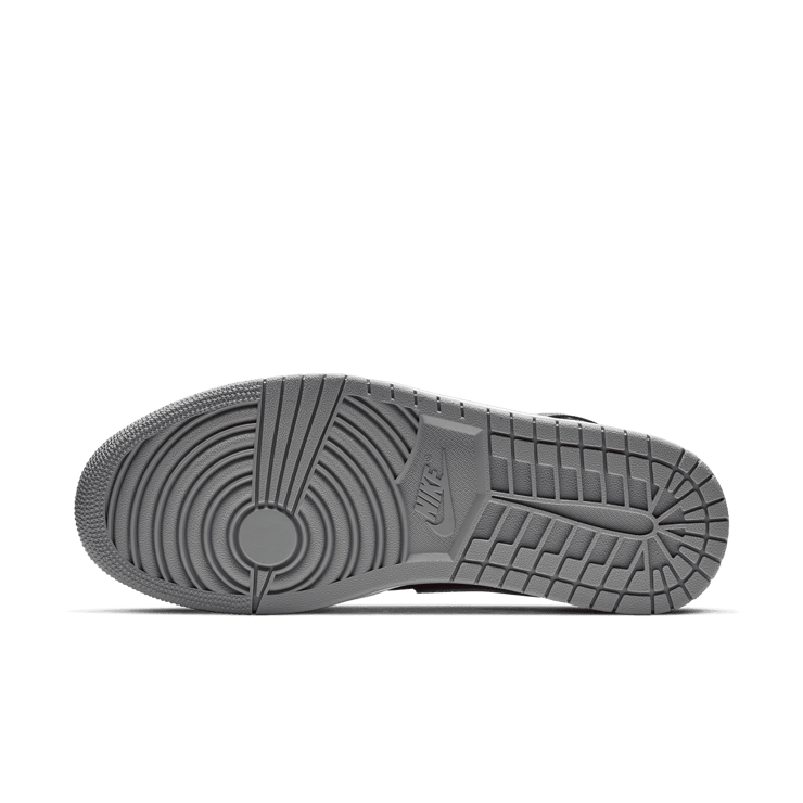 Jordan 1 Mid Black Particle Grey Gym Red Angle 0