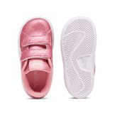 PUMA Smash 3.0 Glitz Glam s' Sneakers in Peach Smoothie/White (TD) Angle 0
