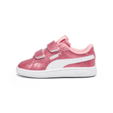 PUMA Smash 3.0 Glitz Glam s' Sneakers in Peach Smoothie/White (TD) Angle 1