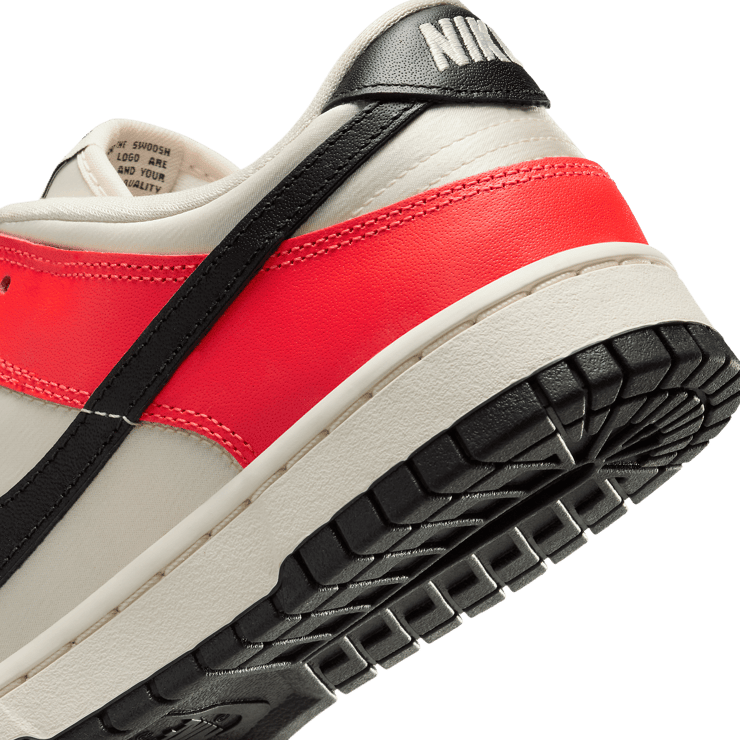 Nike Dunk Low Black Toe Bright Crimson (W) Angle 5