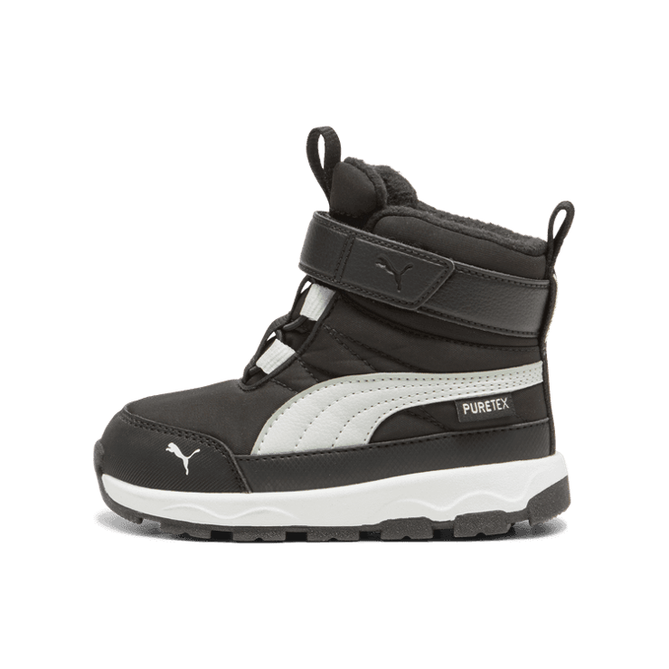 PUMA Evolve s' Boots in Black/Ash Grey/White (TD) Angle 1