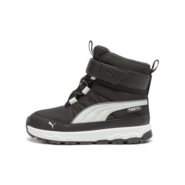 PUMA Evolve Puretex ' Boots in Black/Ash Grey/White (GS) Angle 1