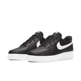 Nike Air Force 1 Low '07 Black White Pebbled Leather Angle 3