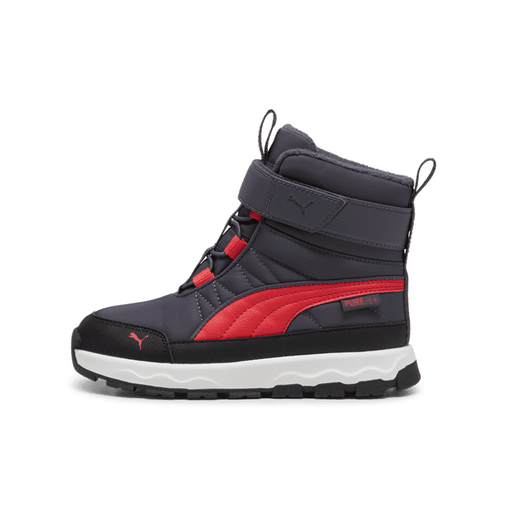PUMA Evolve Puretex ' Boots in Galactic Grey/Tart Cherry/Black (GS) Angle 1