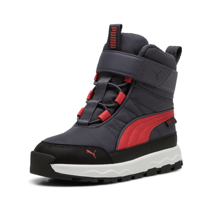 PUMA Evolve Puretex ' Boots in Galactic Grey/Tart Cherry/Black (GS) Angle 2