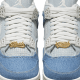 Air Jordan 4 Retro TEX Denim Worn Blue (W) Angle 7