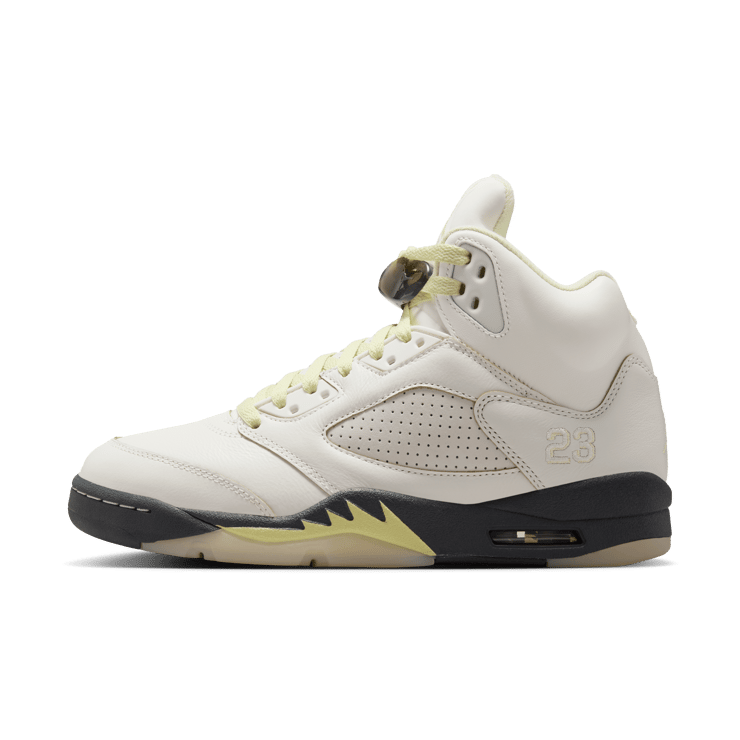 Air Jordan 5 Retro Sail Luminous Green (W) Angle 2
