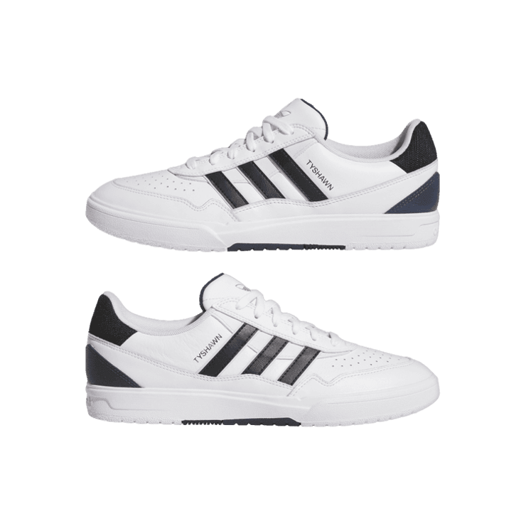 adidas Tyshawn 2 White Black Navy Angle 5